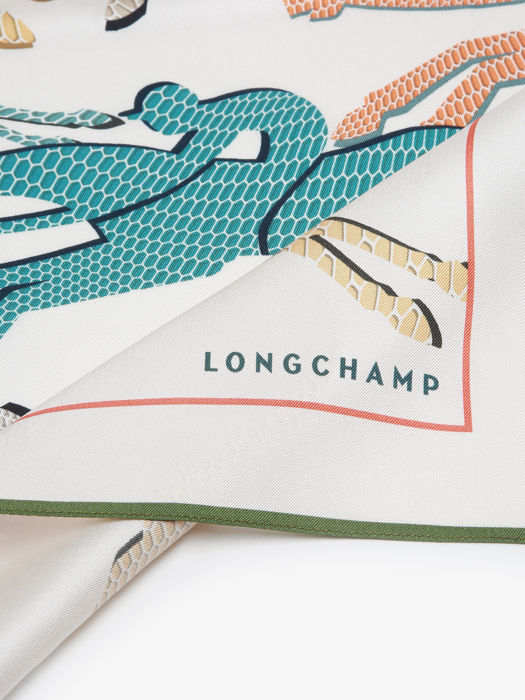 Longchamp Soie gots Foulard Beige