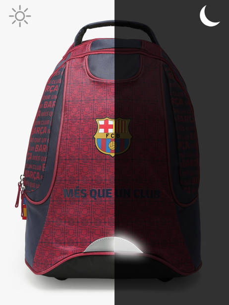 Sac A Dos à Roulettes 2 Compartiments Fc barcelone Rouge barca 223F204R vue secondaire 5