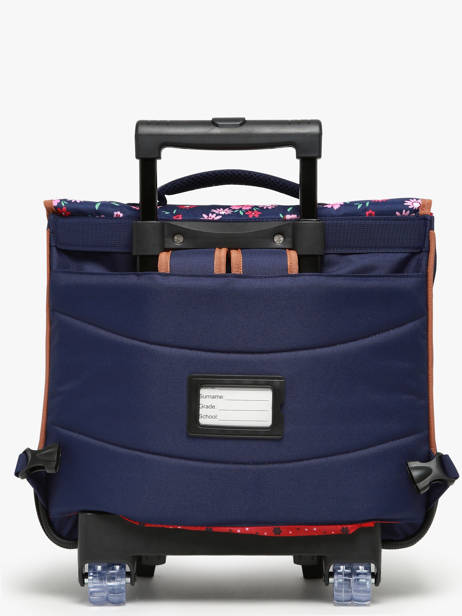 2-compartment Wheeled Satchel Snowball Blue liberty T46338 other view 5