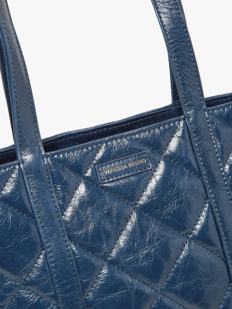 Shopping Bag Cabas Cuir Leather Vanessa bruno Blue cabas cuir 84V40378 other view 2