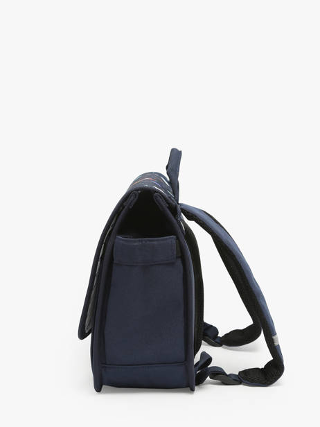 2-compartment Satchel Cabaia Blue school S other view 2