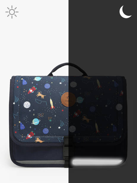 2-compartment Satchel Cabaia Blue school S other view 6
