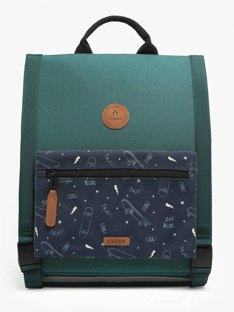 2-compartment Backpack Cabaia Green school M