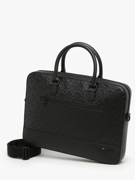 Business Bag Tommy hilfiger Black monogram AM12675 other view 2