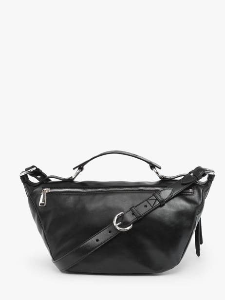 Medium Leather Origami Crossbody Bag Lancel Black origami A12528 other view 4