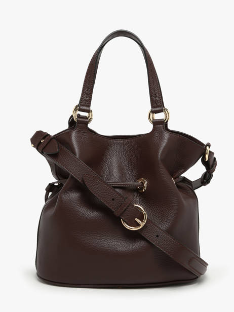 Medium Leather Bucket Bag Premier Flirt Python Lancel Brown premier flirt A10529 other view 5