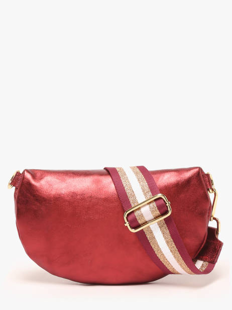 Sac Banane Nine Cuir Milano Rouge nine NI24011 vue secondaire 4