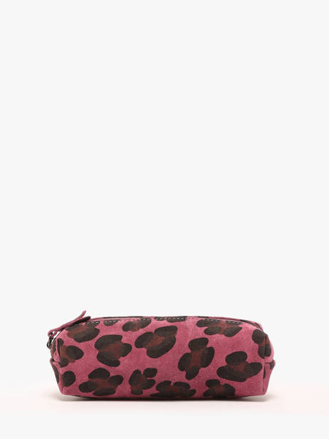 Trousse Cuir Milano Rose velvet leopardo VL22116