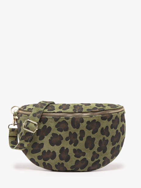 Sac Banane Milano Vert velvet leopardo VL21123