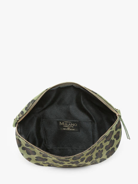 Sac Banane Milano Vert velvet leopardo VL21123 vue secondaire 3