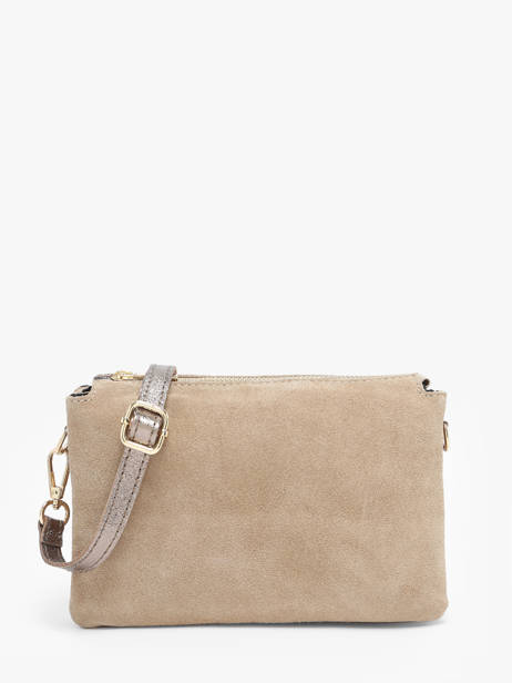 Shoulder Bag Velvet Leather Milano Beige velvet VE24061