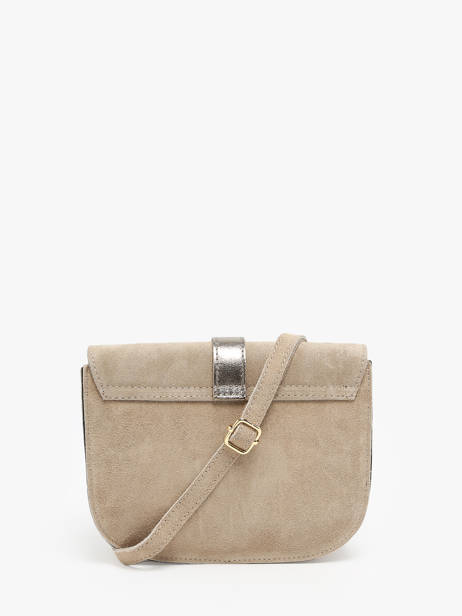 Sac Bandoulière Velvet Cuir Milano Beige velvet VE23112 vue secondaire 3