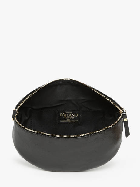 Sac Banane Nine Cuir Milano Noir nine NI24011 vue secondaire 3