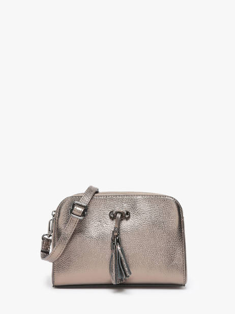 Leather Caviar Crossbody Bag Milano Gray caviar CA21101