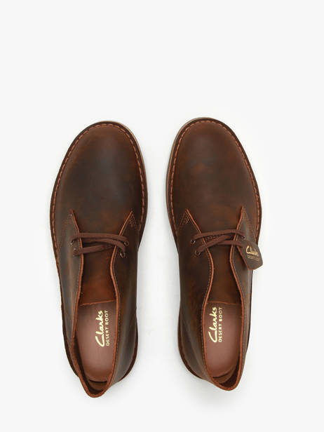 Chaussures De Ville Montante Desert En Cuir Clarks Marron men 26166785 vue secondaire 3