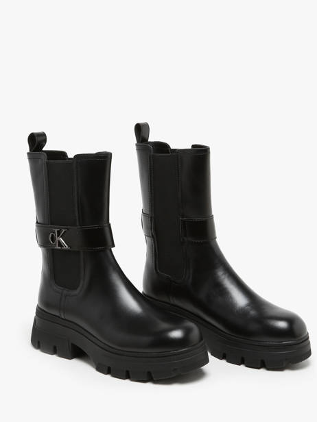 Bottines En Cuir Calvin klein jeans Noir women 14950GT vue secondaire 2