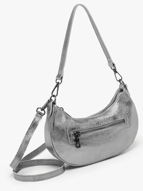 Sac Porté épaule Nine Cuir Milano Argent nine NI24061 vue secondaire 2