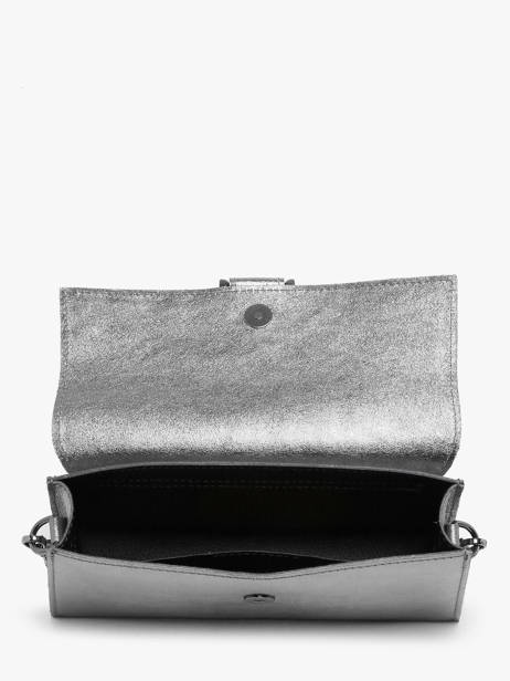 Sac Porté épaule Nine Cuir Milano Argent nine NI24066 vue secondaire 3