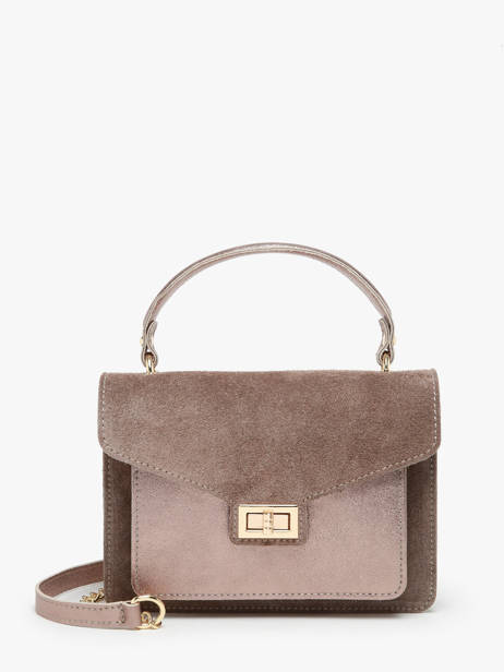 Sac à Main Velvet Cuir Milano Gris velvet VE21061G