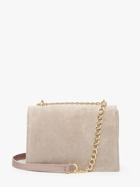 Sac Bandouliere Velvet Cuir Milano Beige velvet VE21121 vue secondaire 4