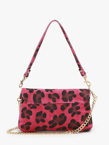 Sac Bandoulière Velvet Leopardo Cuir Milano Rose velvet leopardo VL24063 vue secondaire 4