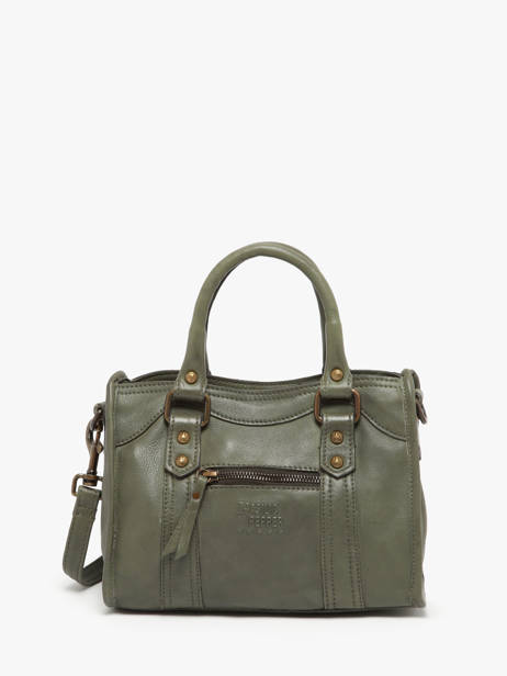 Shoulder Bag Cow Leather Basilic pepper Green cow BCOW72