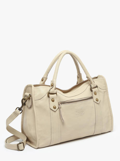 Sac Porté Main Cow Cuir Basilic pepper Beige cow BCOW22 vue secondaire 2