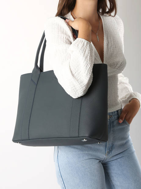 Sac Cabas Delft Cuir Nathan baume Bleu mondrian 5 vue secondaire 1