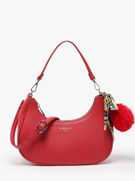 Sac Porté épaule Grained Miniprix Rouge grained F6994