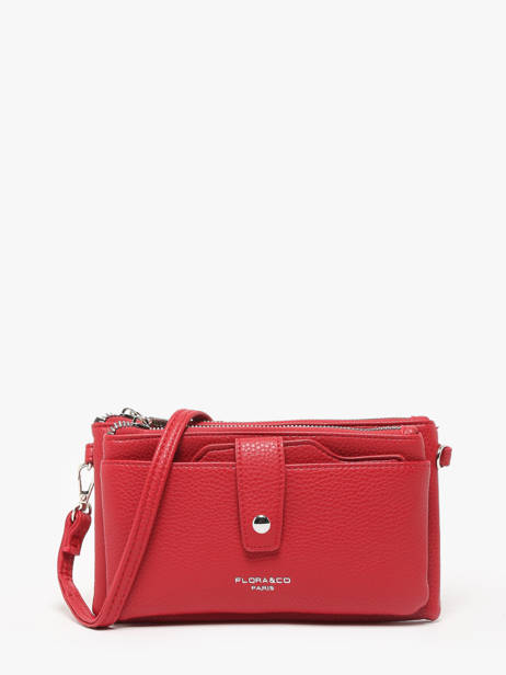 Crossbody Bag With Card Holder Grained Miniprix Red grained H6020