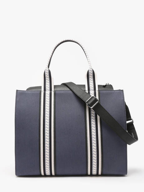 Sac Cabas Nina Canvas Et Cuir Nathan baume Bleu solar NINA vue secondaire 3