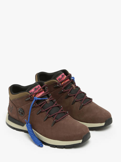 Sneakers Sprint Trekker En Cuir Timberland Marron men 6DQDW071 vue secondaire 1