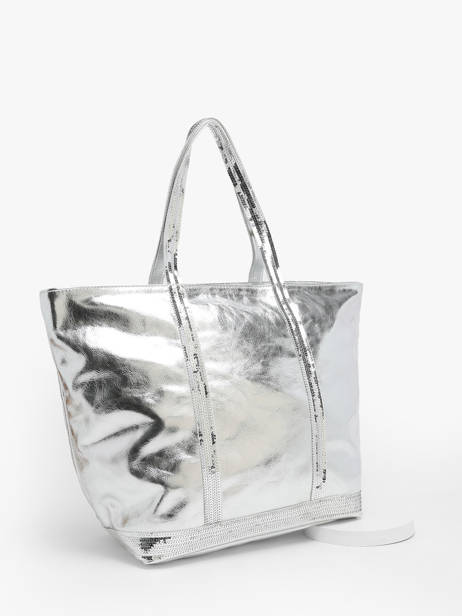 Shopping Bag Cabas Cuir Leather Vanessa bruno Silver cabas cuir 30V40409 other view 1