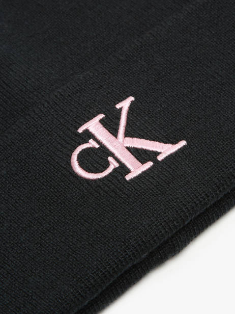 Bonnet Calvin klein jeans Noir monogram embro K612319 vue secondaire 1