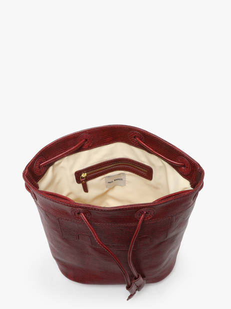 Bucket Bag La Suite 1960 Leather Paul marius Red la suite 1960 CAPUC960 other view 3