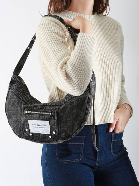 Shoulder Bag Denim Cotton Miniprix Black denim 96 other view 1