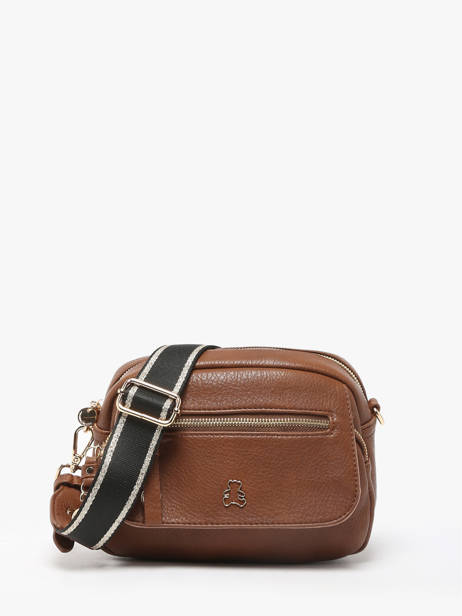 Sac Bandoulière Zip Lulu castagnette Marron zip VICTOIRE