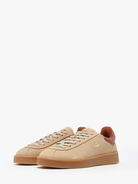 Sneakers Baseshot En Cuir Lacoste Beige men 8SMA0007 vue secondaire 1