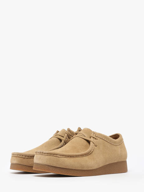 Chaussures Derbies Wallabee En Cuir Clarks Beige men 26172821 vue secondaire 1