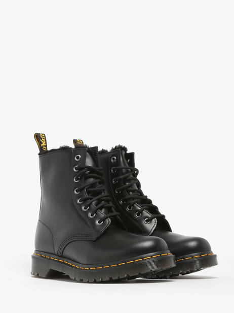 Bottines 1460 Serena En Cuir Dr martens Noir women Boots 1460 Serena Doublées de Fourrure Synthétique vue secondaire 2