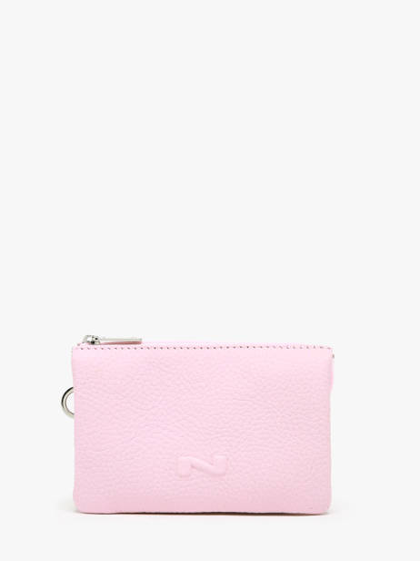 Trousse 2 Compartiments Cuir Nathan baume Rose original n 283N