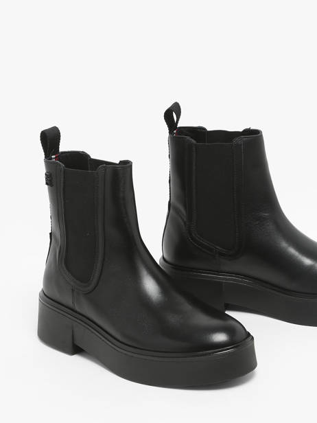 Chelsea Boots En Cuir Tommy hilfiger Noir women 8095BDS vue secondaire 2