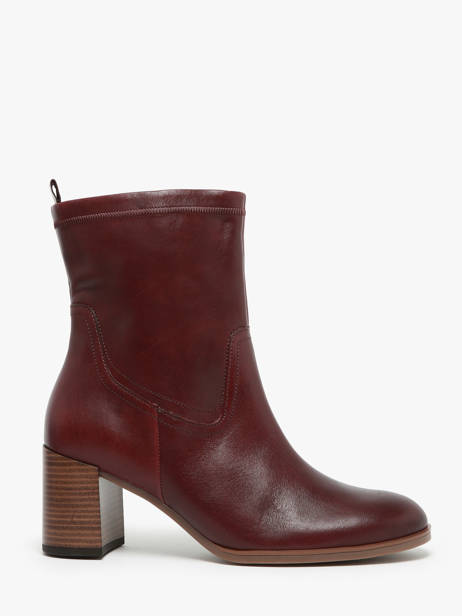 Bottines à Talon In Leather Gabor Red women 68