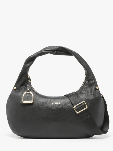 Shoulder Bag Babyatoutprix - Lucie Leather Etrier Black babyatoutprix - lucie ELUC129M