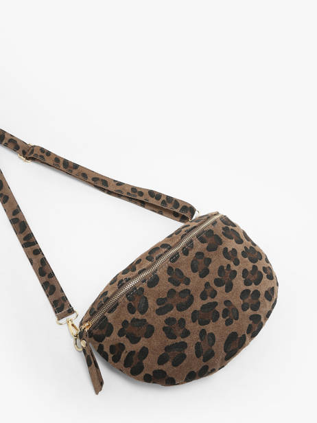 Sac Banane Milano Marron velvet leopardo VL21123 vue secondaire 2