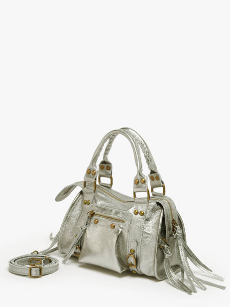 Shoulder Bag Nine Leather Milano Silver nine NI24091 other view 2