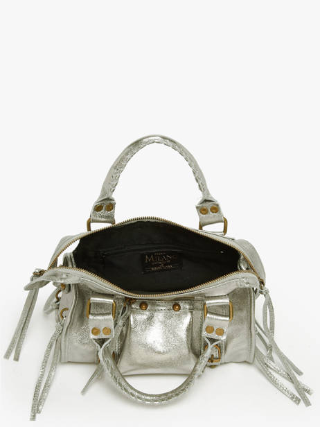 Shoulder Bag Nine Leather Milano Silver nine NI24091 other view 3