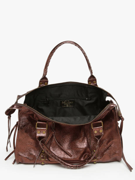 A4 Size Shoulder Bag Nine Leather Milano Brown nine NI24093 other view 3