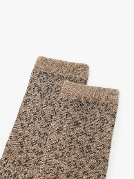 Chaussettes Pieces Beige socks women 17151109 vue secondaire 1