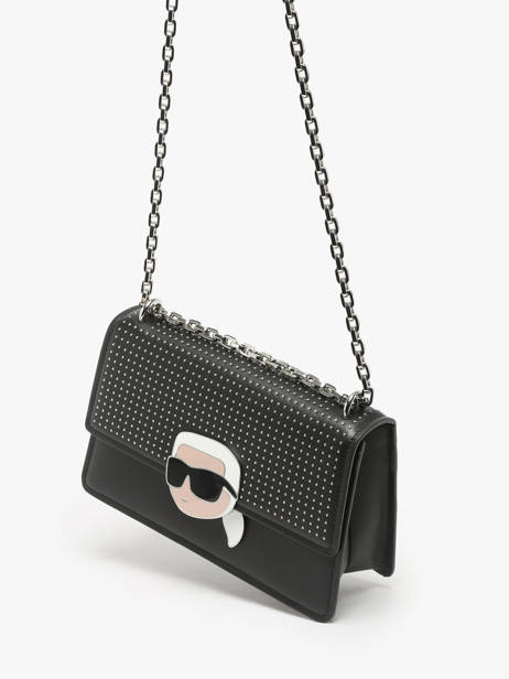 Sac Porté épaule K Ikonic 2.0 Cuir Karl lagerfeld Noir k ikonic 2.0 246W3027 vue secondaire 2